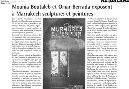 Mounia Boutaleb et Omar Berrada chez Almazar Art Gallery